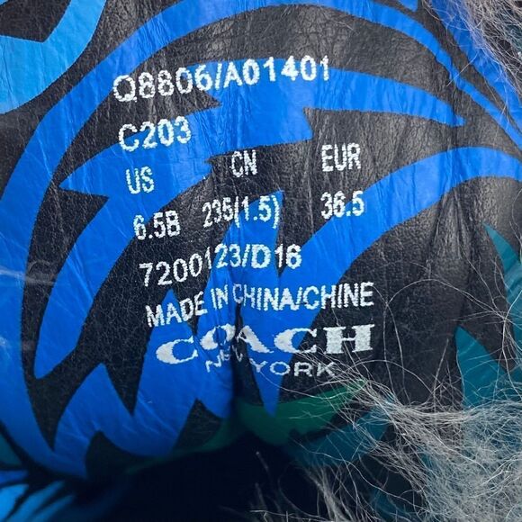 NWT Coach C203 Soft Smooth/Calf Suede Pointy Toe High Top Sneakers - Picture 10 of 13